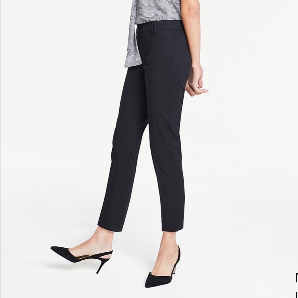 Ann Taylor Cotton Crop black pant new w/ tags